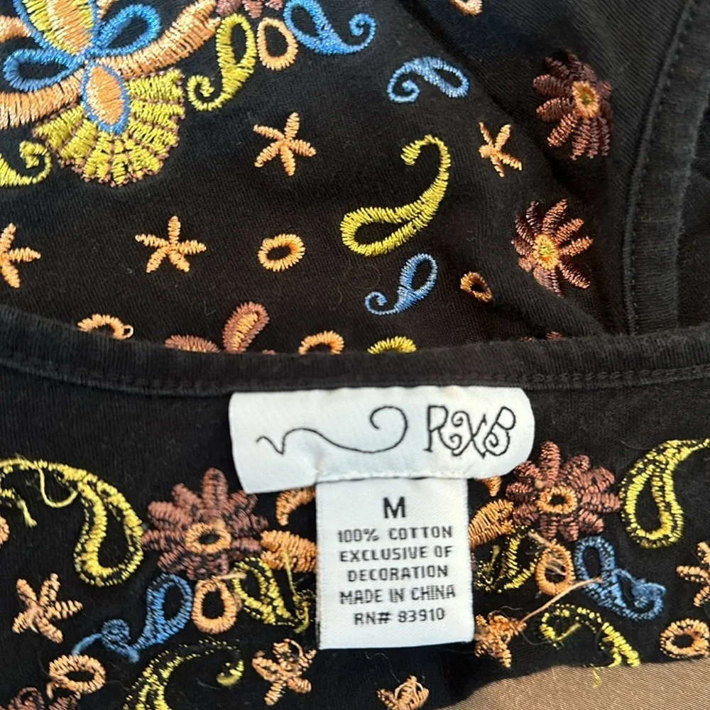 RBX black tank with beads and design - Picture 4 of 5